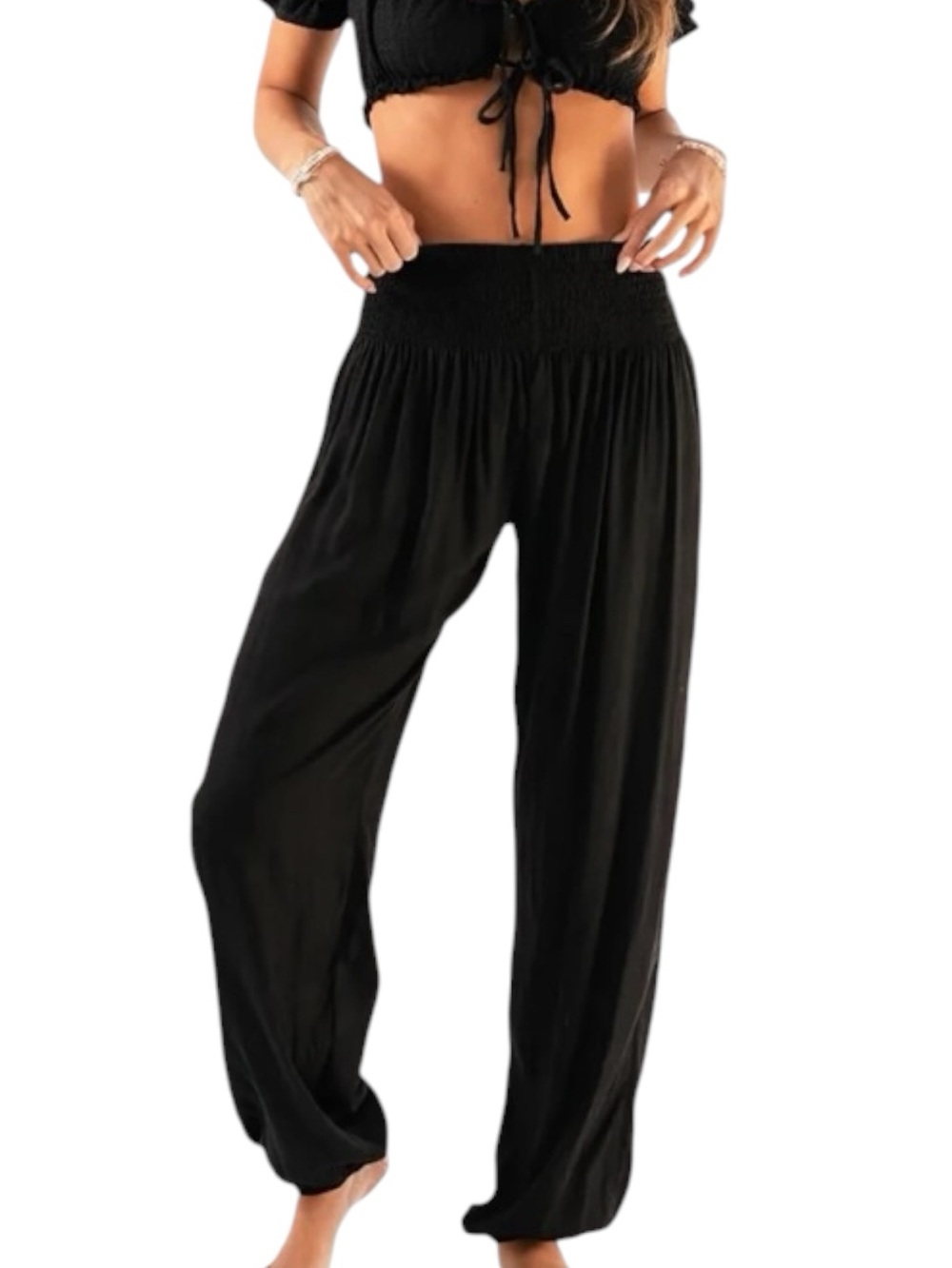 Lotus & Luna Black Harem Pants Size S/M